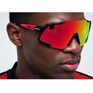 Sunglasses Red Mirror Lens Sports‎ Windproof UV Protection Bike Glasses Lentes